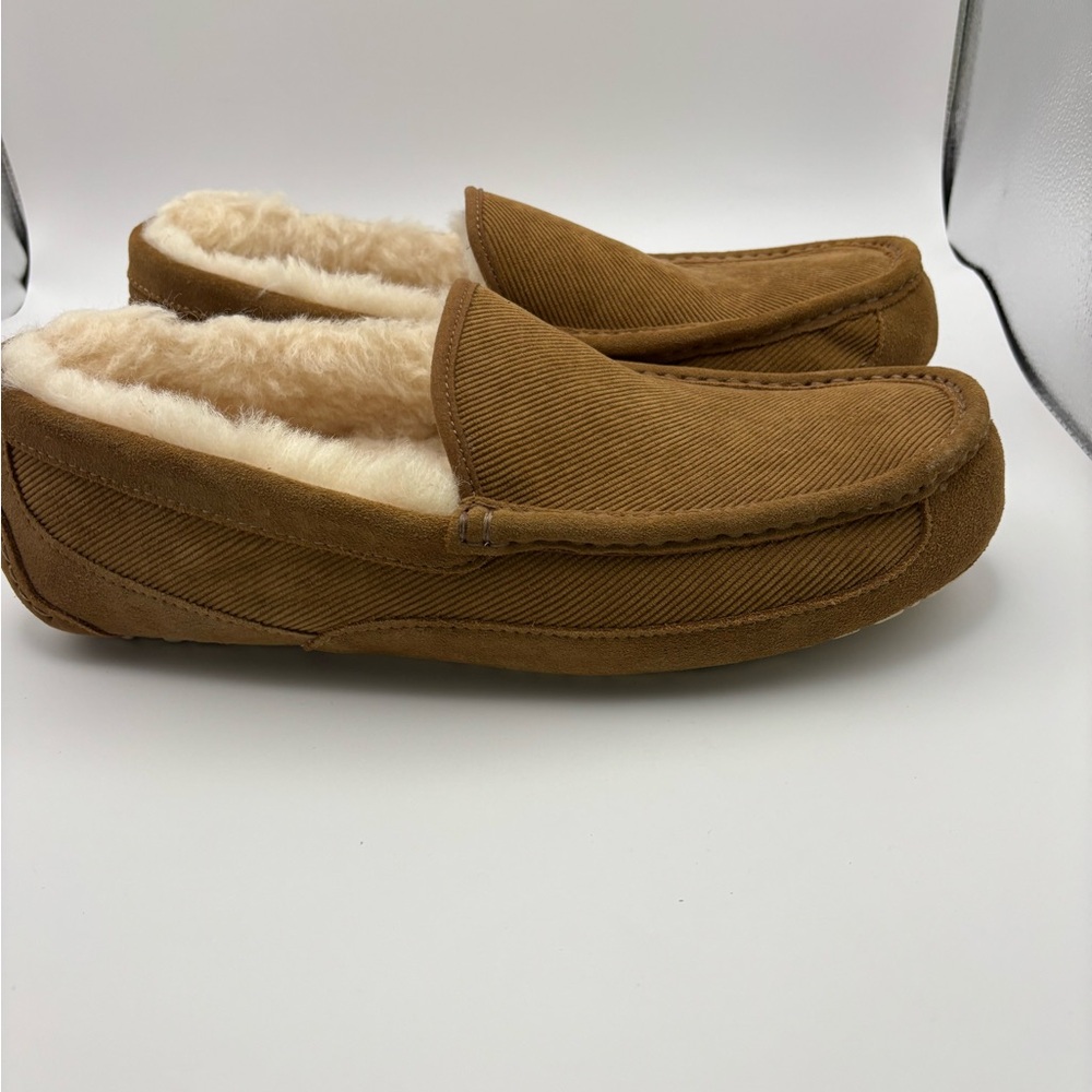 UGG Ascot Brown Slip-On Loafers with Ugg Plush Lining